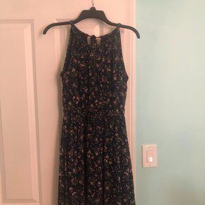 Blue flower summer dress